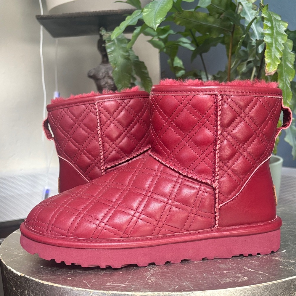 UGG Quilted Red Boots